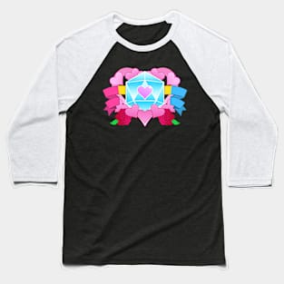 DiceHeart - Pan Banner, Light Blue Dice Baseball T-Shirt